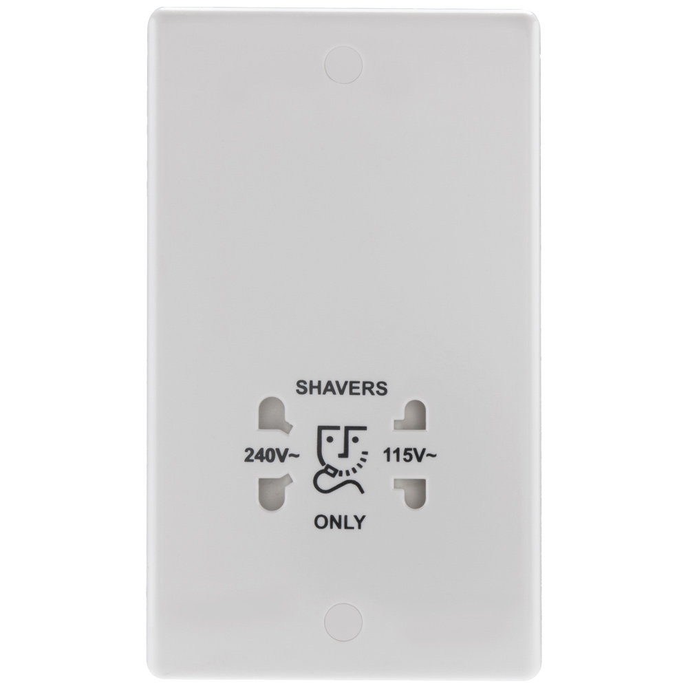 Image for BG Electrical 820 115V- 230V Dual Voltage Shaver Socket White