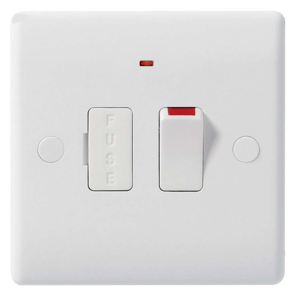 Image for BG Electrical 852 13A 2P Switched Fused Spur Flex Outlet Neon
