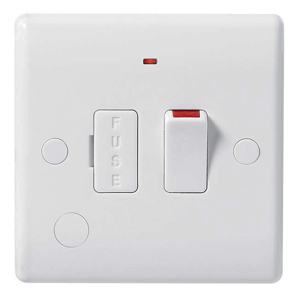 Image for BG Electrical 853 13A 2P Switched Fused Spur Flex Outlet Neon