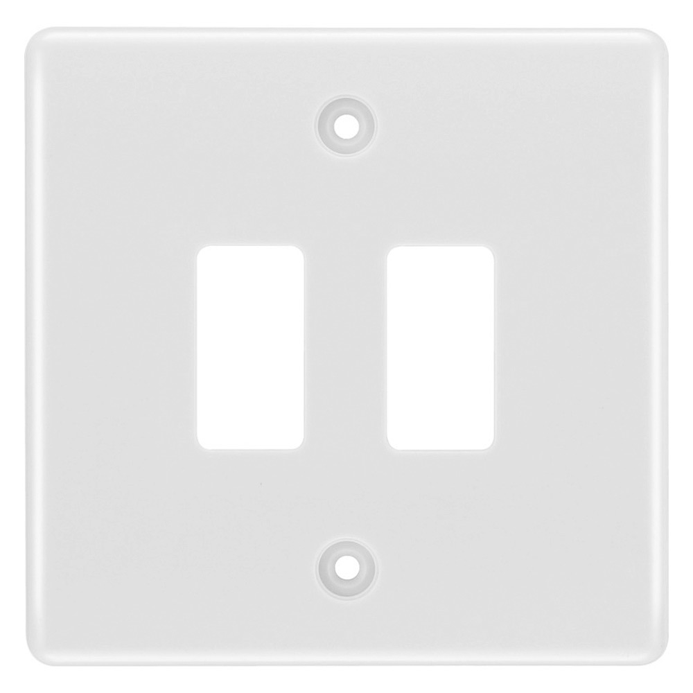 Image for BG Nexus 2 Gang Grid Module Front Plate R82 White