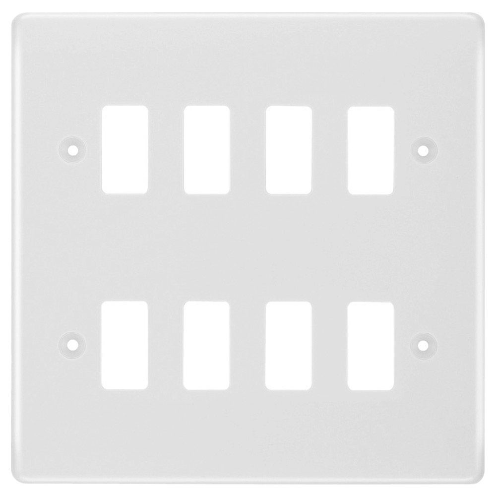 Image for BG Nexus 8 Gang Grid Module Front Plate R88 White
