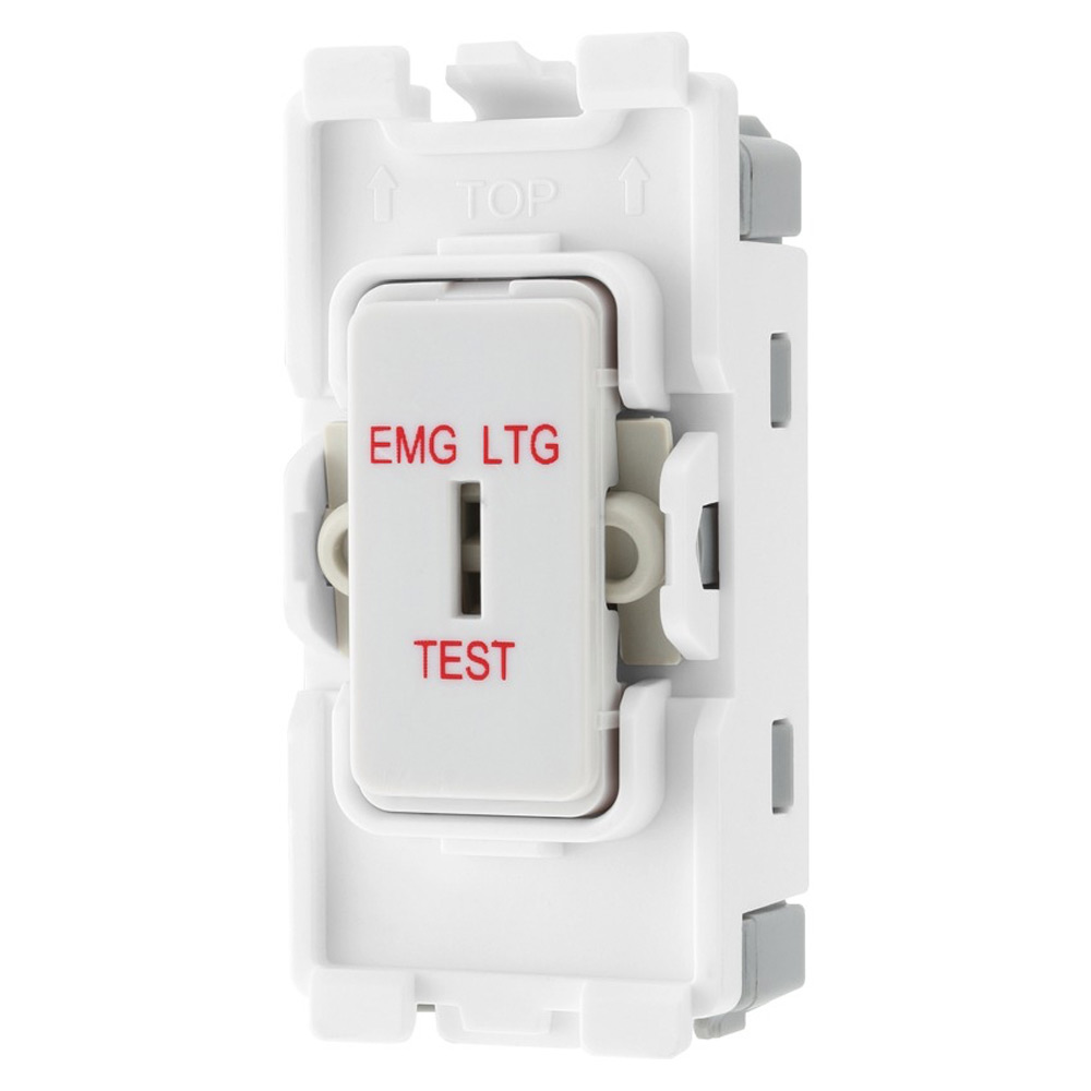 Image for BG Nexus Emergency Light Grid Switch R12EL Secret Key 20A SP White 