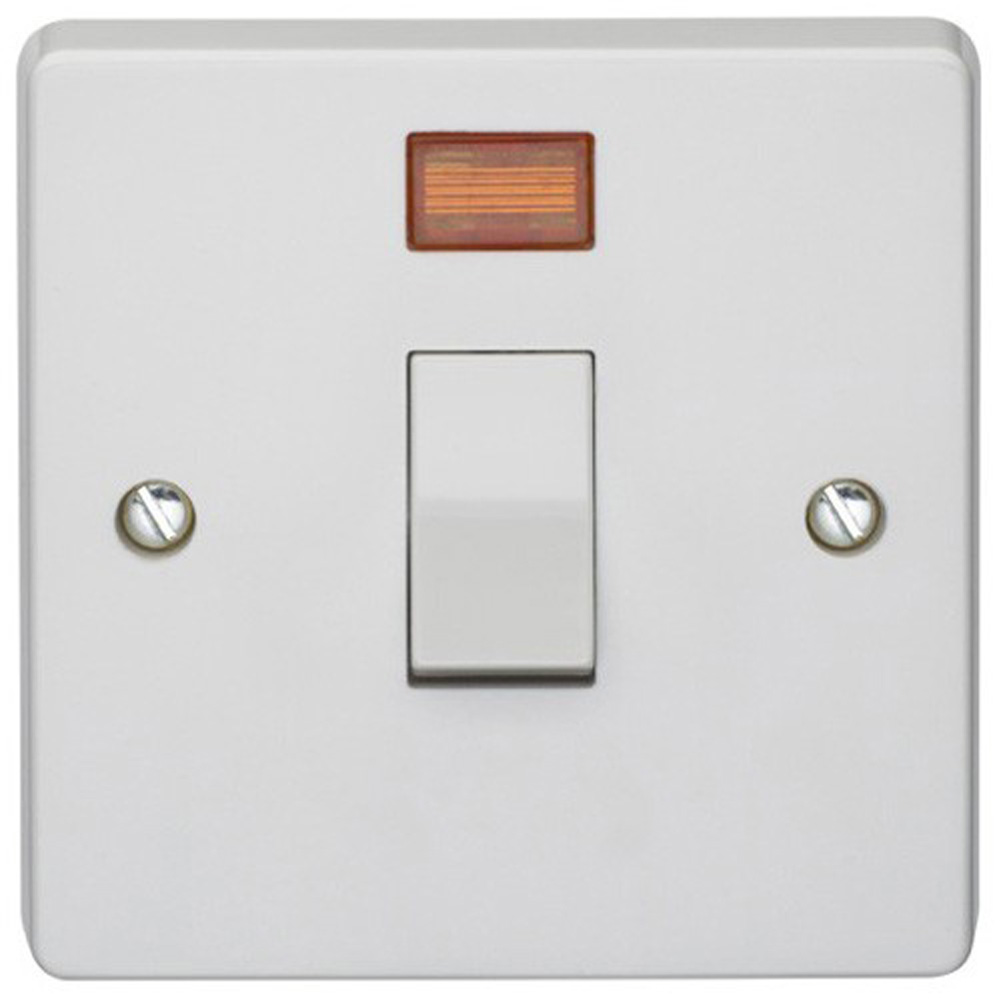 Image for Crabtree Capital 4015/3 Switch 20A DP Neon and Flex Out White