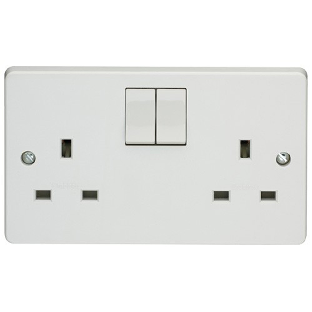 Image for Crabtree Capital 4306 Switched Double Socket 2x 13A SP White