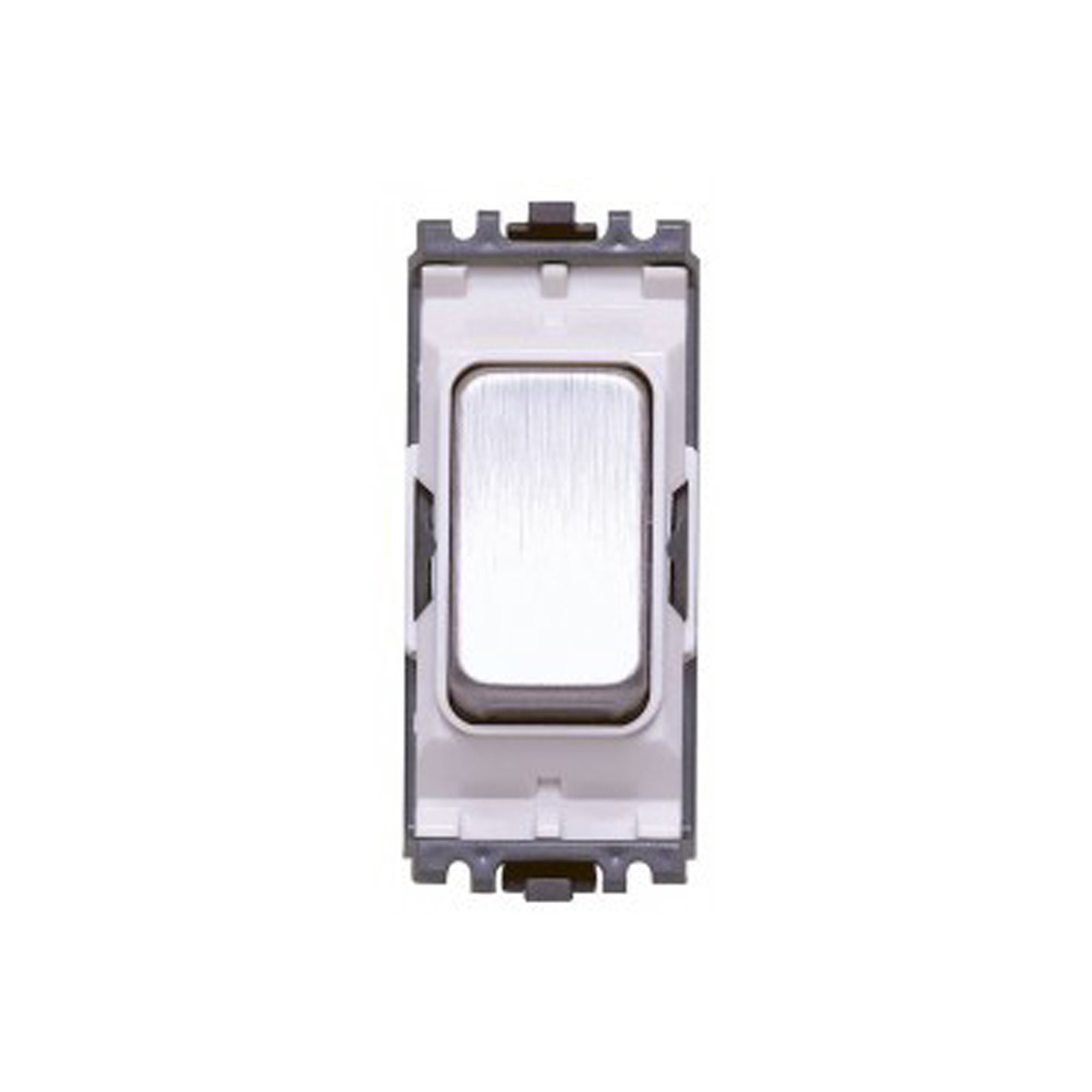 Image for MK Edge/Aspect Grid K4893BSSW 20A Intermediate Switch Brushed Steel White