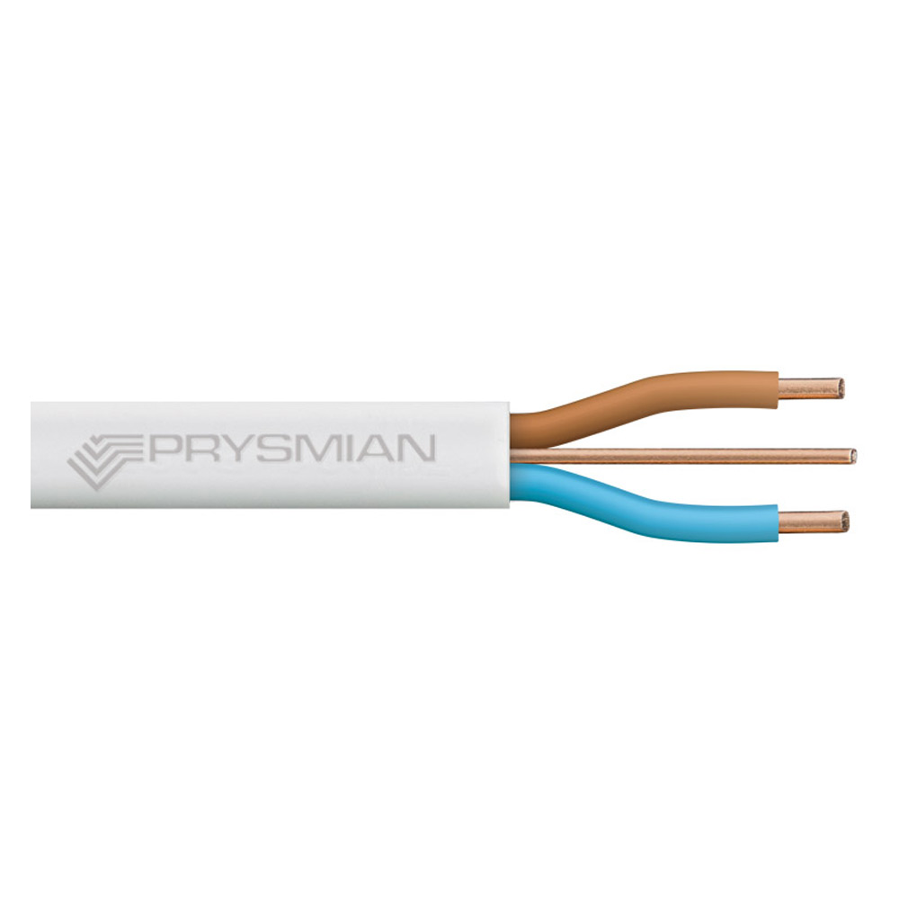 Image for Prysmian 6242BH Twin & Earth Cable 2.5mm LSZH Flat White 100M