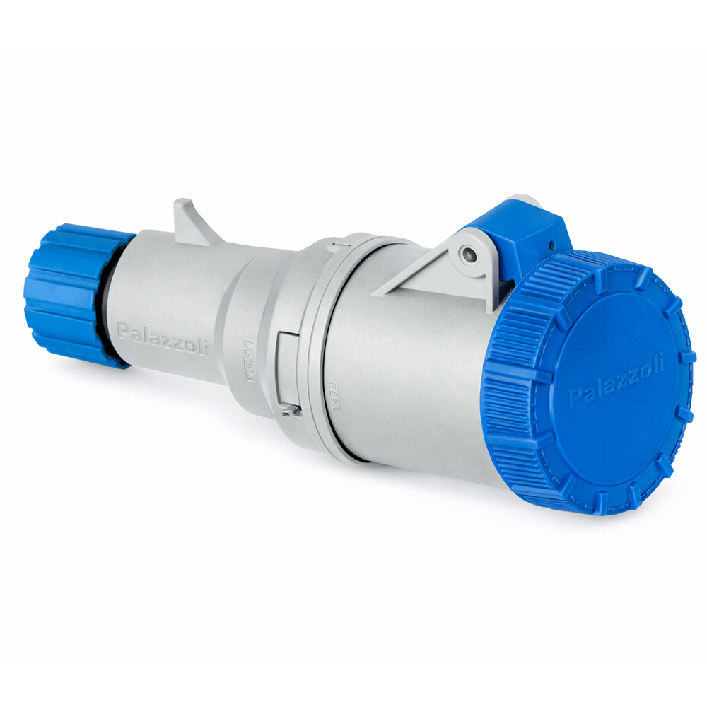 Image for Lewden 16A 3 Pin 240V Connector Blue IP67