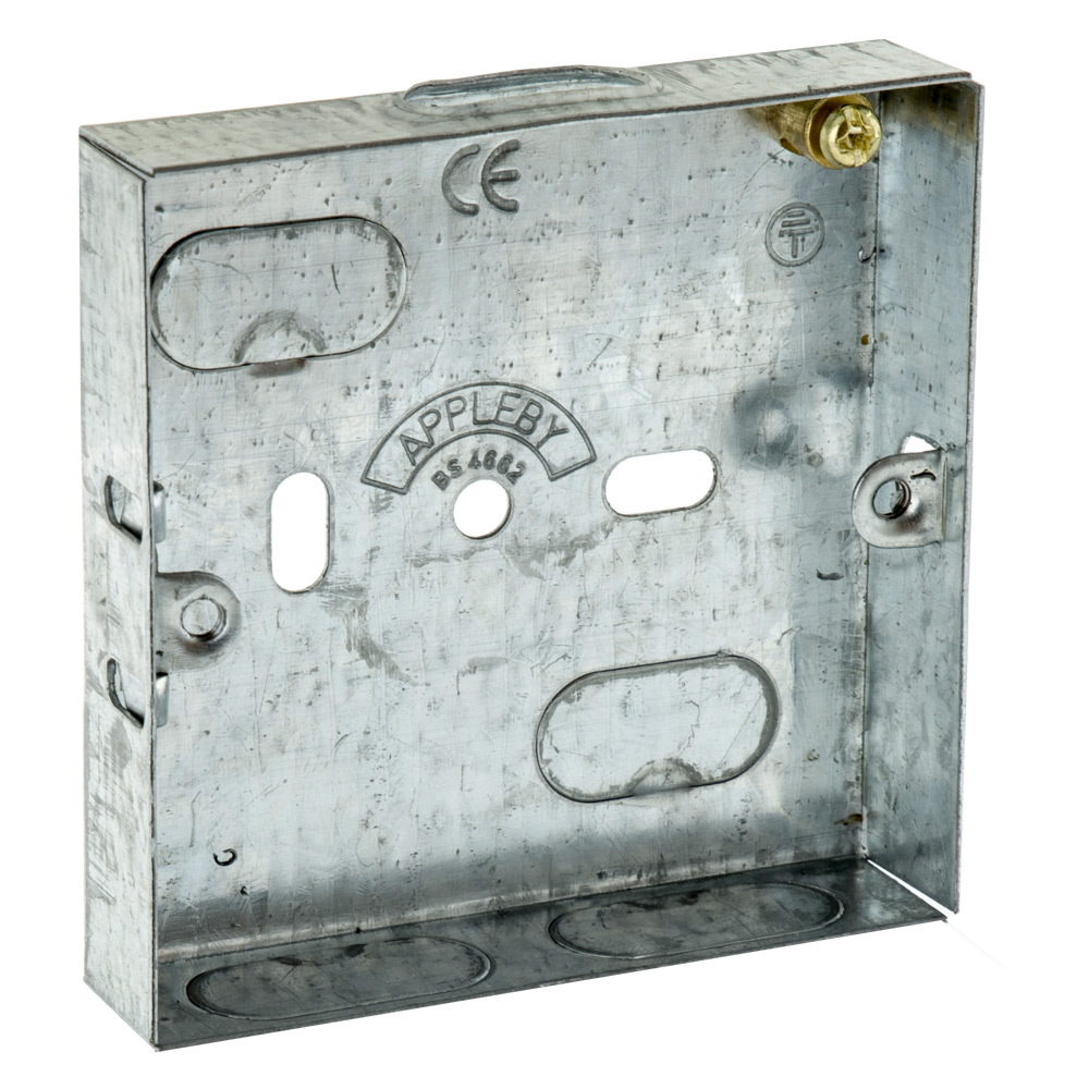 Image for Appleby Flush Metal Back Box 1 Gang 16mm