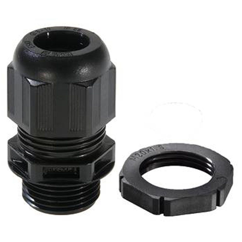 Image for Black Nylon Cable Gland 20mm M20 Each