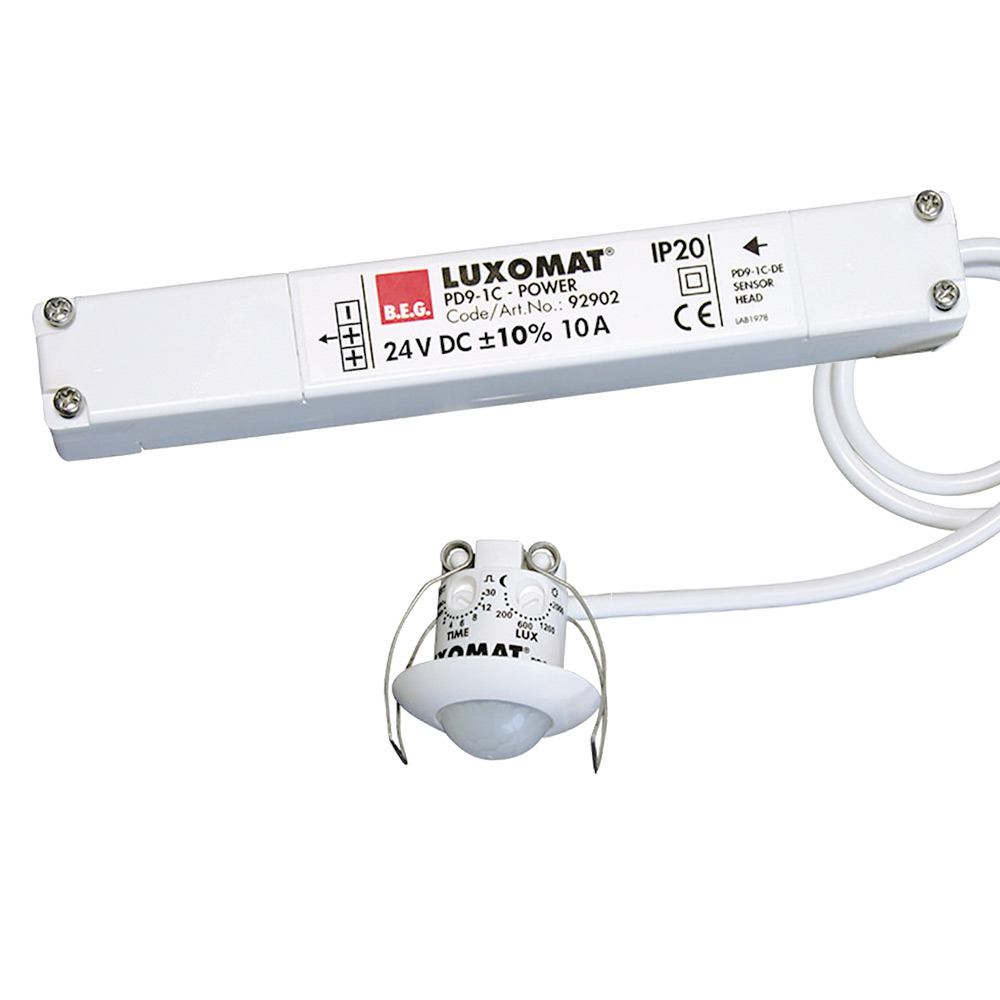Image for BEG Micro PIR Detector Flush Ceiling Mounted 1000W 10A 360 Deg White