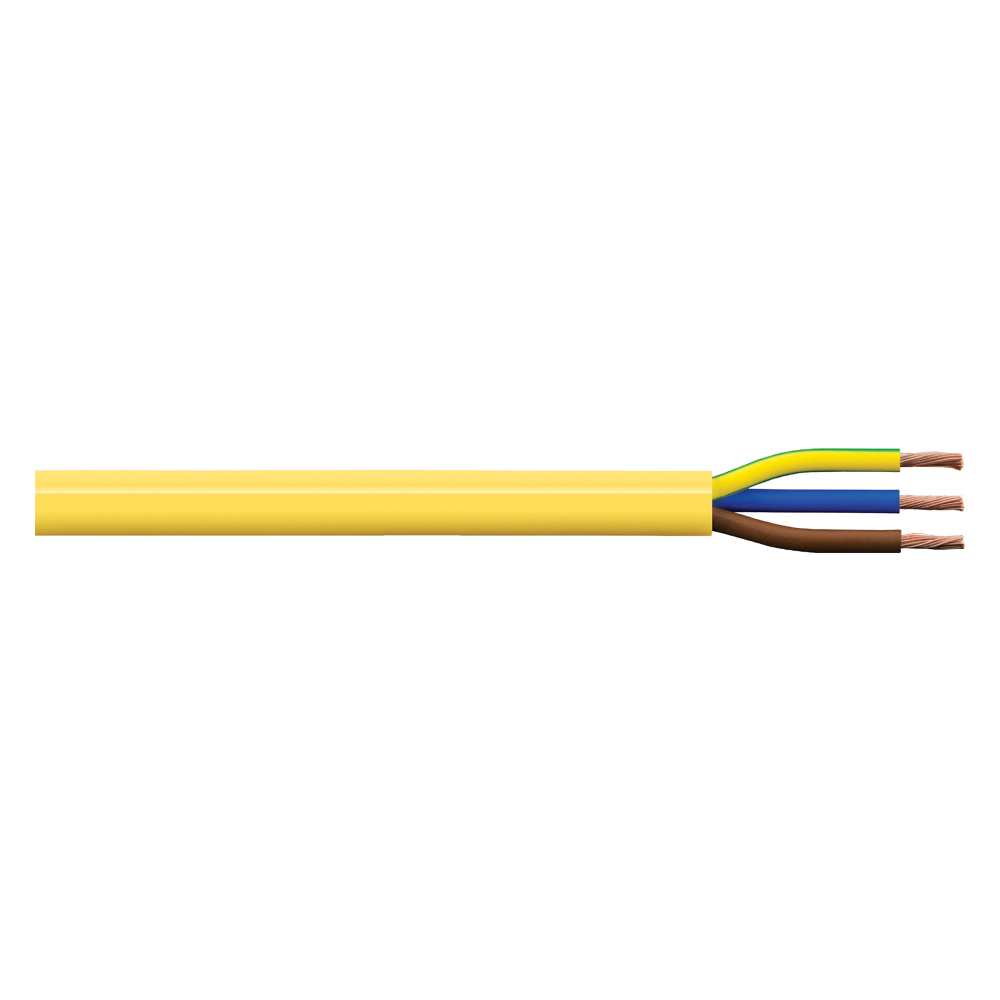 Image for 3183Y 1.5mm 110V Flexible Arctic Yellow Cable 3 Core 1M