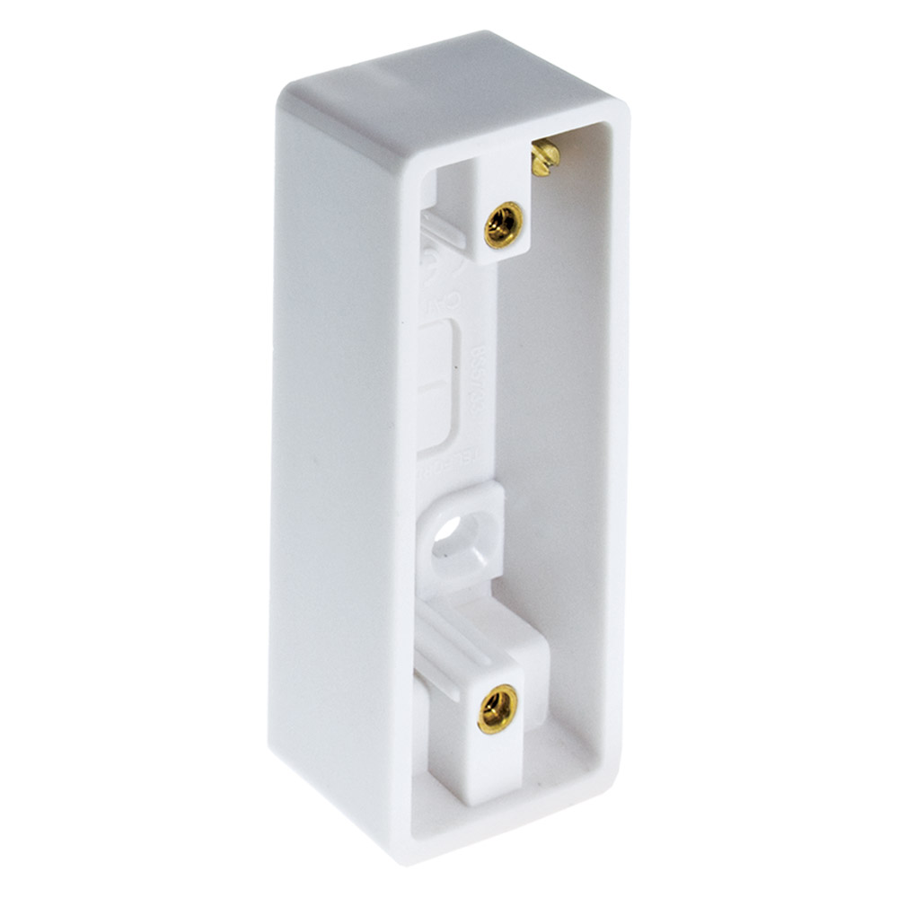 Image for BG Electrical 837 19mm Architrave Surface Pattress Box 1 Gang White