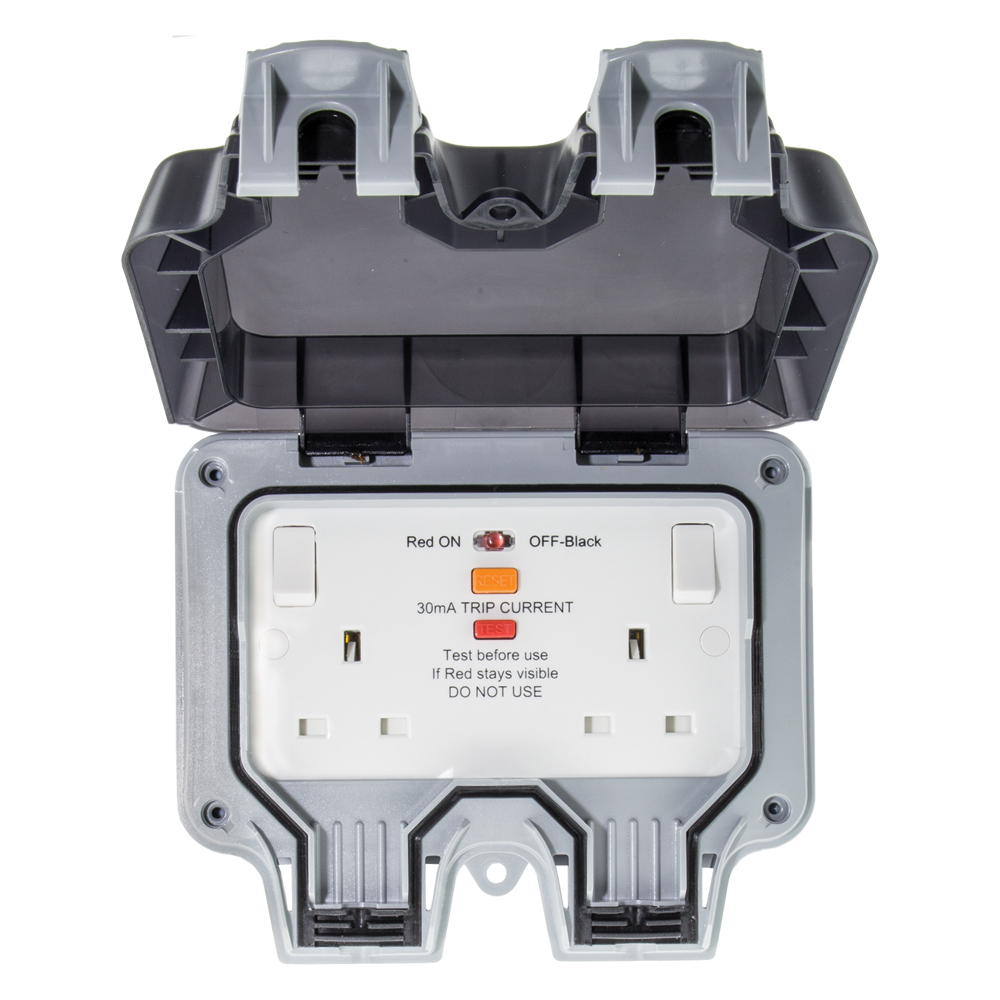 Image for BG Storm Outdoor Socket 2 Gang with RCD IP66 WP22RCD