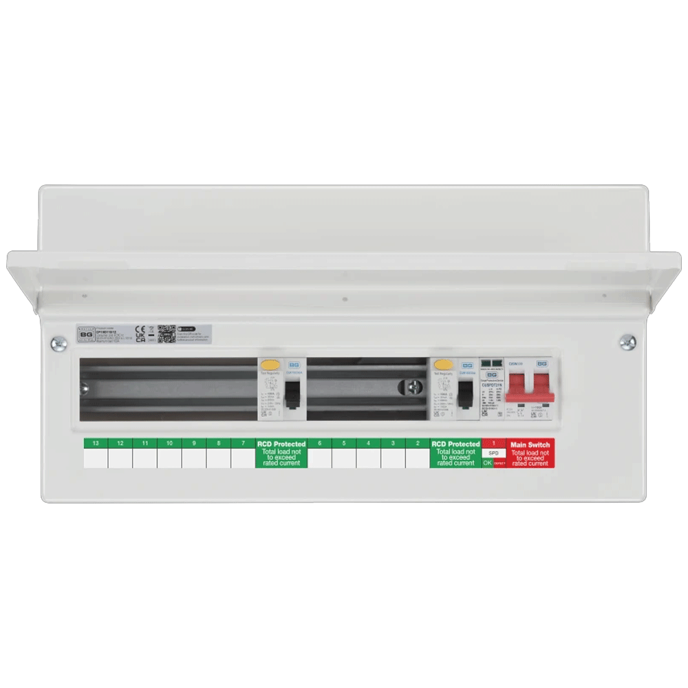 Image for BG 12 Way RCBO Consumer Unit with Main Switch SPD CF19D11S12