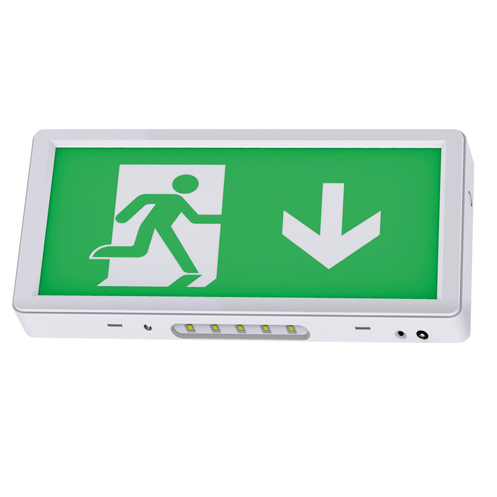 Image for Channel Safety Slim Profile LED Emergency Exit Sign 3 Hour Maintained
