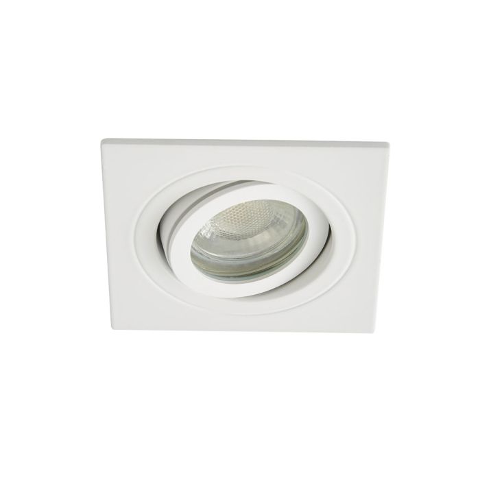 Forum Lighting Cali Downlight Square GU10 35W White IP65 main product photo