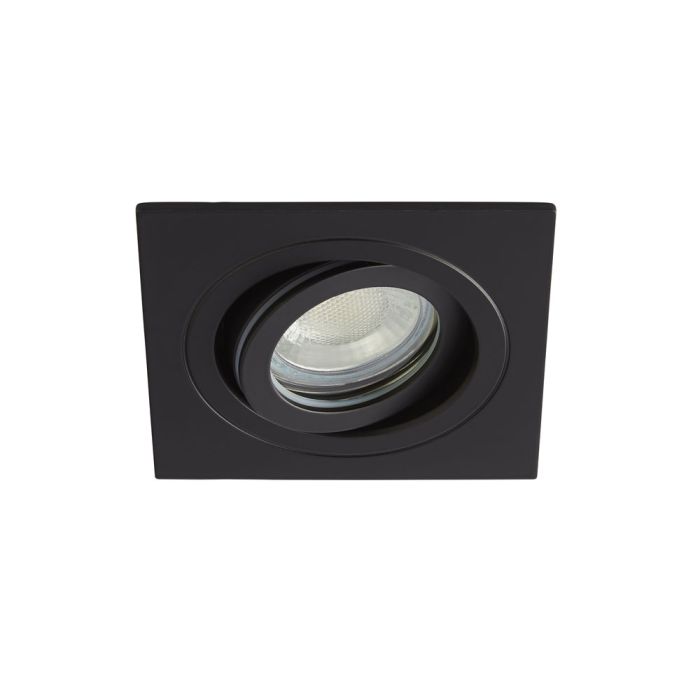 Forum Lighting Cali Downlight Square GU10 35W Black IP65 main product photo