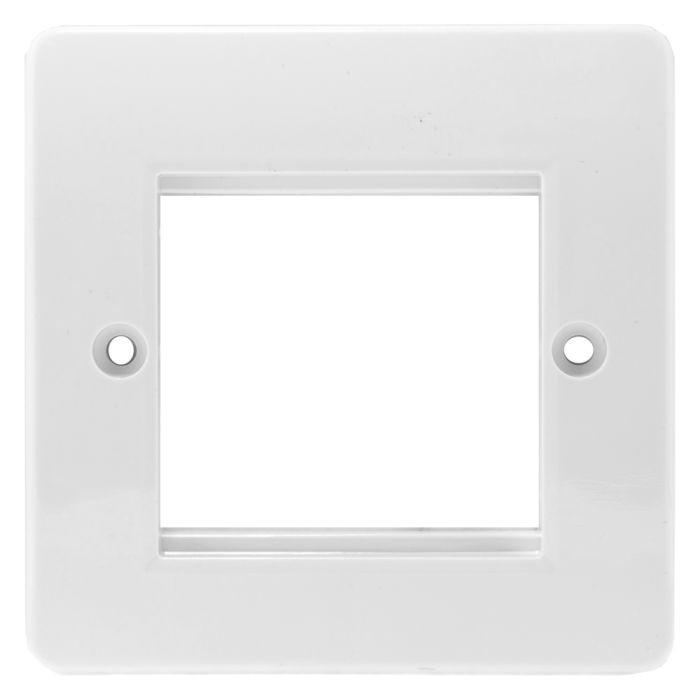 MK Dimensions 1 Gang Switched Socket Front Plate White (MHFP014WHI