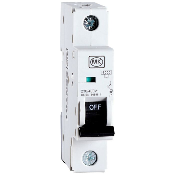 Interruttore Magnetotermico MK Sentry 5945s B45 – 1 Polo, 45A, Curva B, BS EN60898, Nuovo