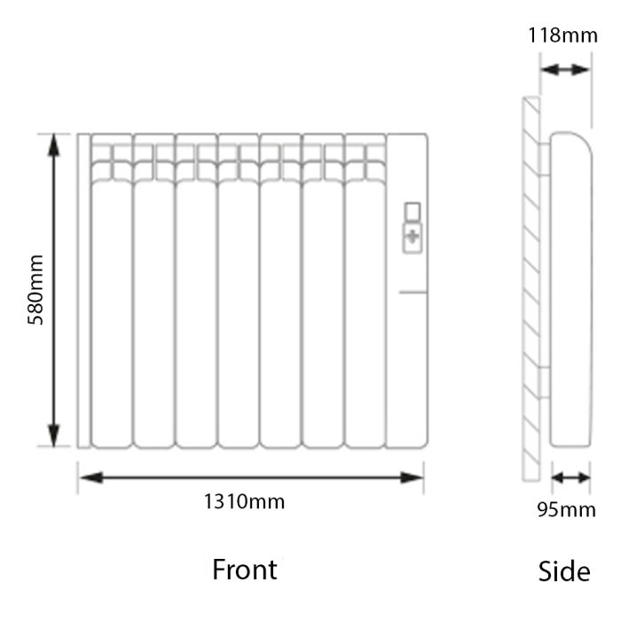 Rointe Kyros Electric Radiator 1600W KRI1600RAD3 | Electricpoint
