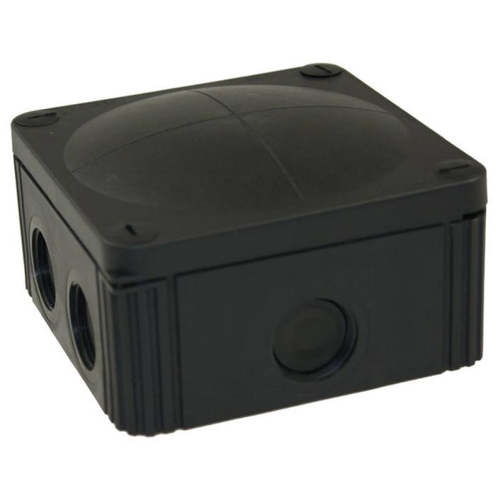 Wiska 607 110x110mm Weatherproof Junction Box Black main product photo