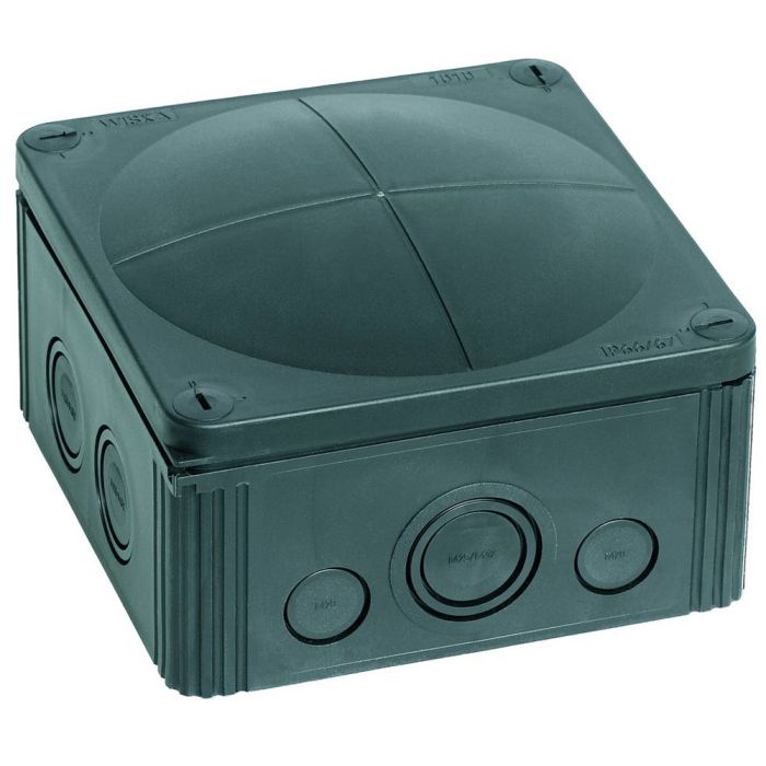 Wiska 1010 140x140mm Weatherproof Junction Box Black main product photo