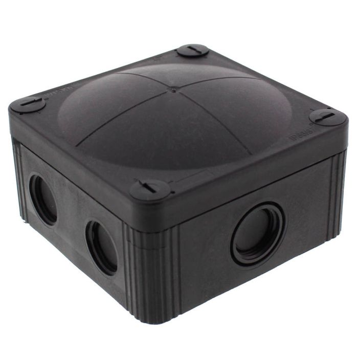 Wiska 407 95x95mm Weatherproof Junction Box Black main product photo