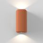 Astro Brixham Wall Light Twin Concrete Terracotta IP44