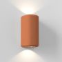 Astro Brixham Wall Light Twin Concrete Terracotta IP44