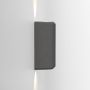Astro Brixham Wall Light Twin Concrete Charcoal IP44