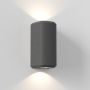 Astro Brixham Wall Light Twin Concrete Charcoal IP44
