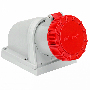 Lewden 16A 4 Pin 415V Angled Socket Red IP67