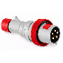 Lewden Multimax 32A 5 Pin 415V Plug Red IP67