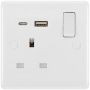 BG Electrical Switched Socket USB A and C 1 Gang