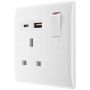 BG Electrical Switched Socket USB A and C 1 Gang