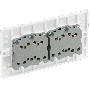 BG Electrical 846 White Rounded Edge 6 Gang 2 Way Switch