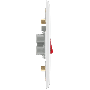 BG Electrical 873 45A DP Cooker Switch 2 Gang White