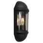 Ansell Latina E27 Half Lantern Outdoor Wall Light IP65 Black
