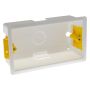 Appleby Dry Lining Box 2 Gang 47mm Deep Double Plate White