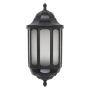 ASD LED Half Lantern Light Hi Lo PIR 8W Cool White Black Opal