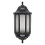 ASD LED Half Lantern Light PIR 8W Cool White Black Opal