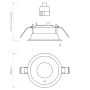 Astro Minima Slimline Round Adjustable Fire-Rated Downlight Matt White