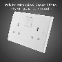 BG Electrical 822DP White Double Socket 13A