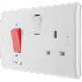 BG Electrical 871 45A DP Cooker Control Unit Socket White