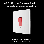 BG Electrical 875 45A DP Cooker Switch 1 Gang White