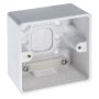 BG Electrical 877 50mm Moulded Pattress Surface Box 1 Gang White
