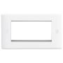 BG Electrical 8EMR4 4 Module Rectangular Front Plate White