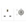 BG Electrical Euro EMKYSWSW Key Controlled Switch Socket White