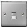 BG Nexus Brushed Steel NBSBTM1 Single Telephone Master Socket