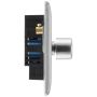 BG Nexus Brushed Steel NBS83 3 Gang 3 Way 200W Dimmer Switch